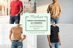 Realistic t-shirt mockup branding e-commerce ultra HD displa Product Image 1