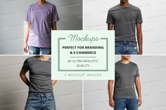 Realistic t-shirt mockup branding e-commerce display ultra H Product Image 1
