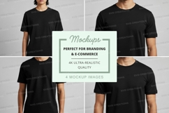 Black t-shirt mockups branding ultra realistic display Product Image 1