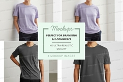 Blank t-shirt mockup for branding ultra realistic white stud Product Image 1