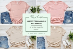 Clothing mockup set on wooden background ultra realistic Product Image 1