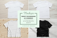 White t-shirt mockup set for branding ultra realistic qualit Product Image 1