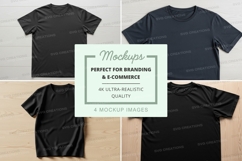 Black t-shirt mockup branding ecommerce realistic display Product Image 1