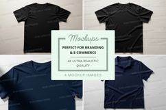 Black t-shirt mockup branding ecommerce display ultra HD Product Image 1