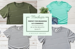Realistic t-shirt mockups branding design template set Product Image 1