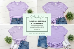 Lavender t-shirt mockups ultra realistic branding ecommerce Product Image 1