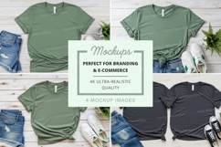 Realistic t-shirt mockups branding dGreen t-shirt mockups br Product Image 1