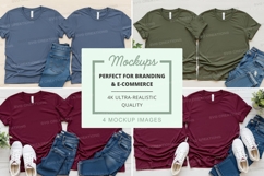 Burgundy t-shirt mockup branding ultra realistic flat layT-s Product Image 1