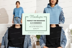 Casual blue outfit mockup Product Image 1