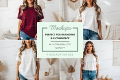 Mockup: women's casual t-shirts collection Product Image 1