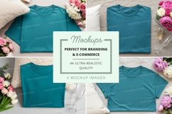 Teal t-shirt mockup Product Image 1
