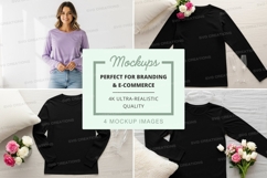 Mockup of long sleeve t-shirt Product Image 1