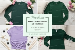 Mockup collection of t-shirts and long sleeves Product Image 1
