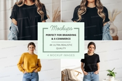 Mockup collection of casual t-shirts Product Image 1