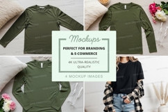 Mockup: long sleeve t-shirts Product Image 1