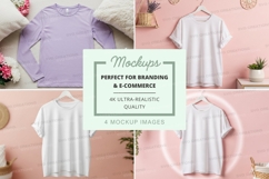 Mockup collection of t-shirts and long sleeve shirts Product Image 1