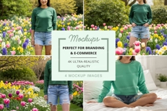 Family in flower garden mockup Product Image 1