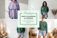Casual hoodie and sweatshirt collection mockup Product Image 1