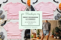 Pink crop top mockup Product Image 1