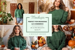 Cozy green sweatshirt mockup Product Image 1