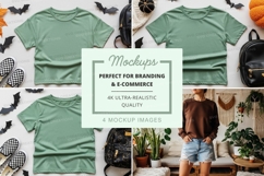 Halloween-themed t-shirt mockup Product Image 1