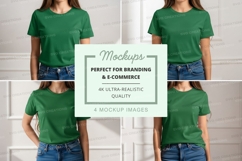 Green t-shirt mockup Product Image 1