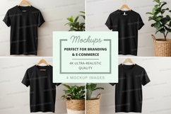 Black t-shirts mockup Product Image 1