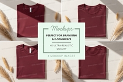 Maroon t-shirt mockup Product Image 1