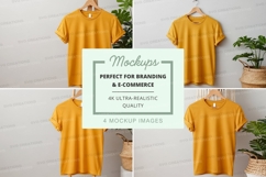 Mustard yellow t-shirt mockup Product Image 1