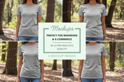 T-shirt mockup in forest Product Image 1