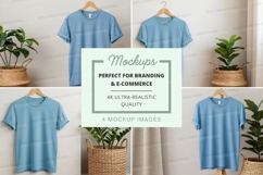 Blue t-shirt mockup Product Image 1