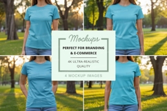 T-shirt mockup in park Product Image 1