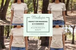 T-shirt mockup in forest setting Product Image 1