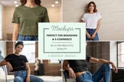 Casual t-shirt mockup Product Image 1