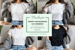 T-shirt mockup with plants Product Image 1