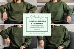 Green sweatshirt mockup Product Image 1
