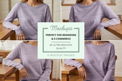 Purple sweatshirt mockup Product Image 1