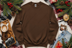 Brown long sleeve t-shirt mockup Product Image 1