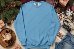 Cozy blue sweatshirt mockup Product Image 1