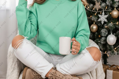 Cozy christmas t-shirt mockup Product Image 1