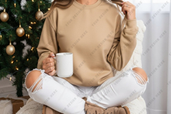 Cozy christmas t-shirt mockup Product Image 1
