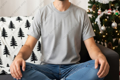 Casual gray t-shirt mockup Product Image 1