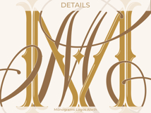 MM Wedding Monogram Logo | Elegant Initials Vector Product Image 3
