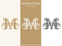 MM Wedding Monogram Logo | Elegant Initials Vector Product Image 6