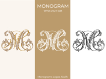 MM Wedding Monogram Logo | Elegant Initials Vector Product Image 6