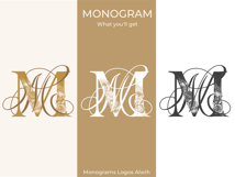 MM Wedding Monogram Logo | Elegant Initials Vector Product Image 6