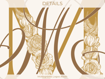 MM Wedding Monogram Logo | Elegant Initials Vector Product Image 7