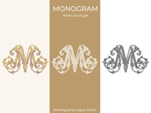 MM Wedding Monogram Logo | Elegant Initials Vector Product Image 6