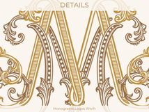 MM Wedding Monogram Logo | Elegant Initials Vector Product Image 7