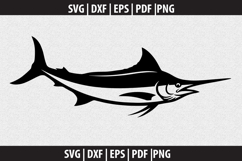 Marlin Fish SVG Silhouette design Product Image 2
